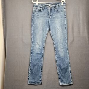 Abercrombie & Fitch Jeans Womens Size 10 Blue Low Rise Taper Stretch Casual